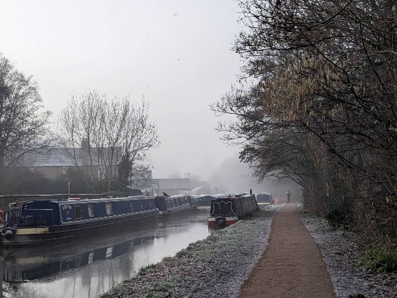 私の普段のランニングコースであるオックスフォード運河の秋と冬の様子